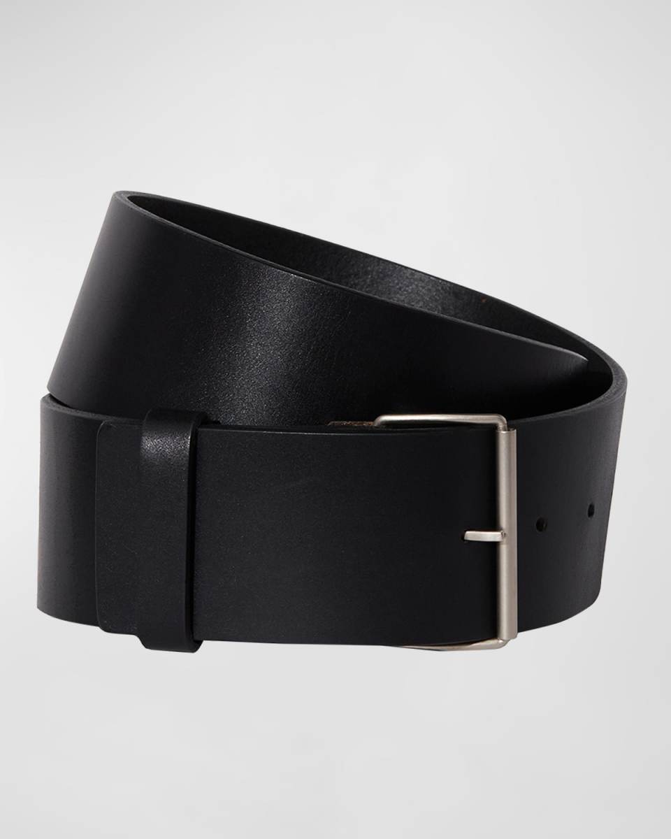 Roller Buckle Leather Belt